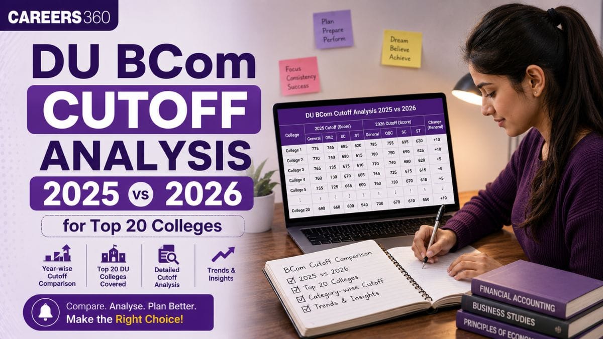DU BCom Cutoff Analysis 2026 vs 2025 for Top 20 colleges